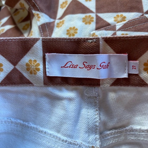 Lisa Says Gah The Robyn Jeans Brown Patchwork Floral - Picture 7 of 7